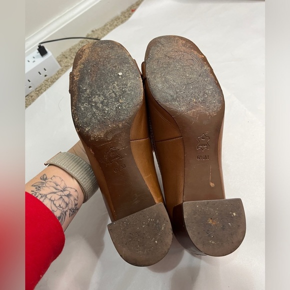 Tory Burch Tan New Janey Leather Block Heel Pump 6.5 - Picture 9 of 11